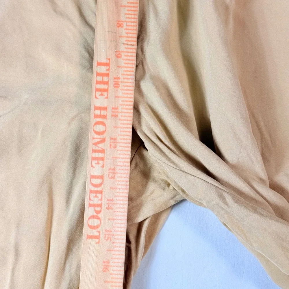 Polo Ralph Lauren Silk Pleated Wide Leg Chino‎ Pants Mens 34x25 Khaki BOHO USA